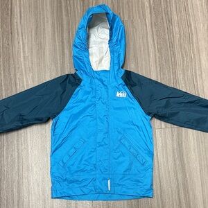 REI Kids Blue/Navy Raincoat Jacket 4T Boys Girls